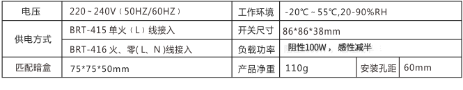 BRT-415/416 按键式延时开关 产品详情图