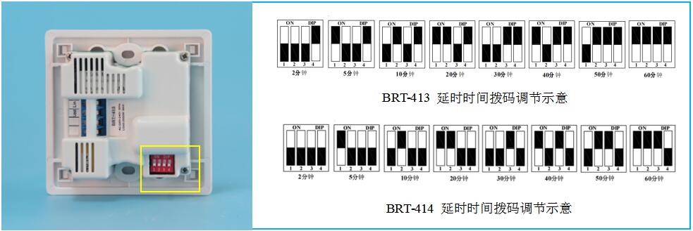BRT-413/414/102R/102C 触摸式延时开关 产品详情图